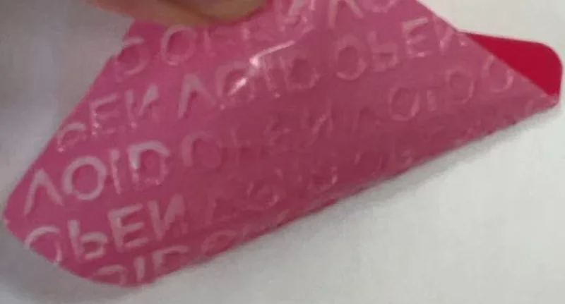 Non-Transfer VOID Label