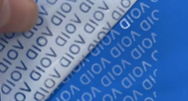 Partial Transfer VOID Label